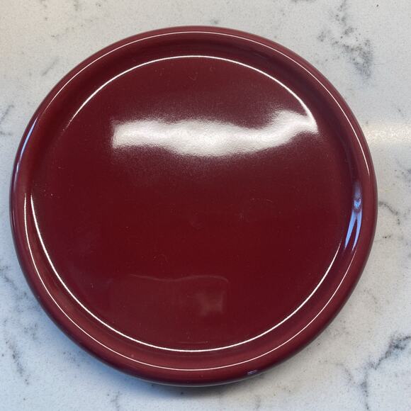 Longaberger Pottery Paprika Coaster / Crock Lid #30222 Made in USA/ Set Of Four - Picture 5 of 7